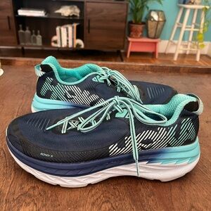 Hoka One One Bondi 5 Women's Size 9D (wide) Blue Teal Running Shoes Sneaker